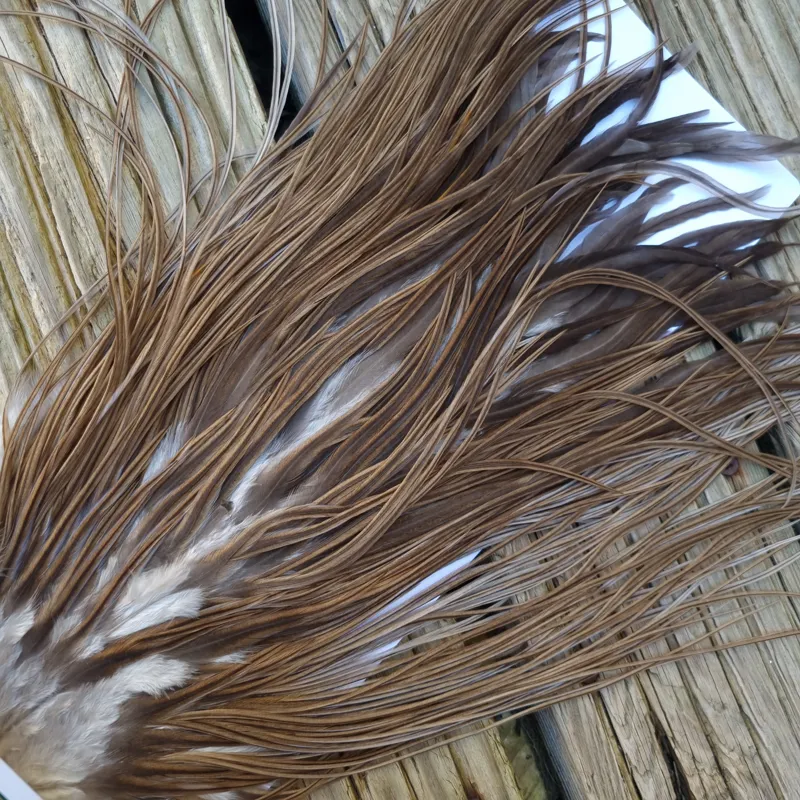 Whiting Hebert Miner Pro-Grade Dry Fly Rooster Saddle in Brown Gray Dun B Tying Approx 10 12 14-3