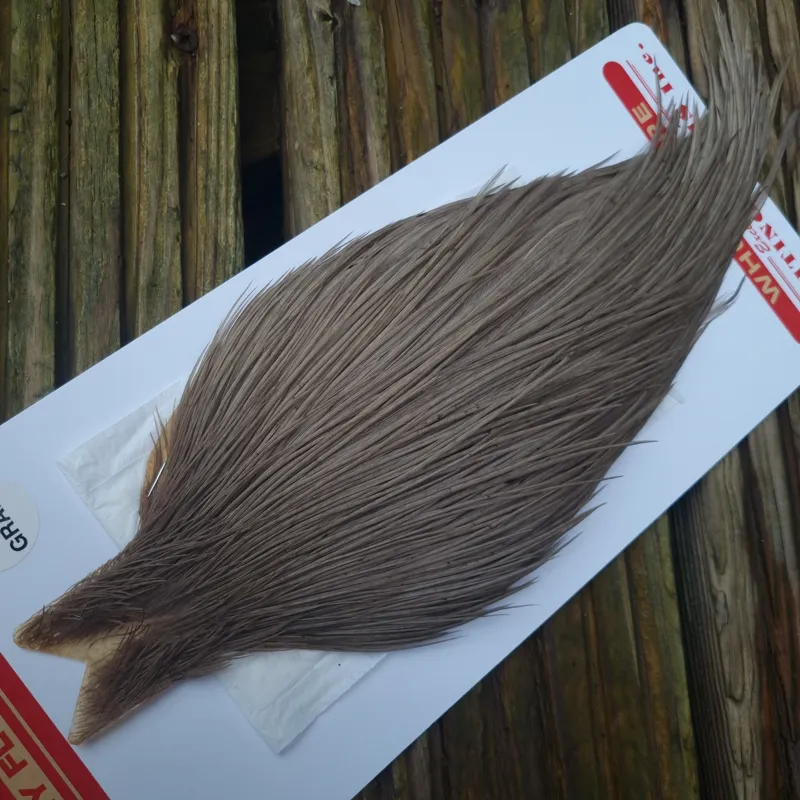 Whiting Pro-Grade Dry Fly Rooster Cape in Medium Dun B-1