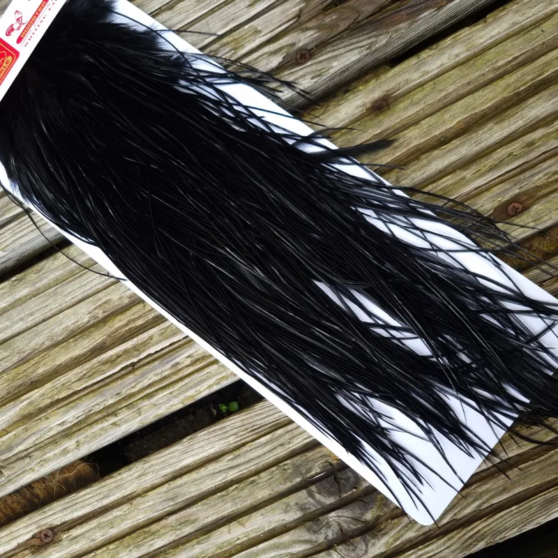 Whiting Pro-Grade Midge Rooster Saddle in Black A Approx Tying Sizes 14/16/18/20-3