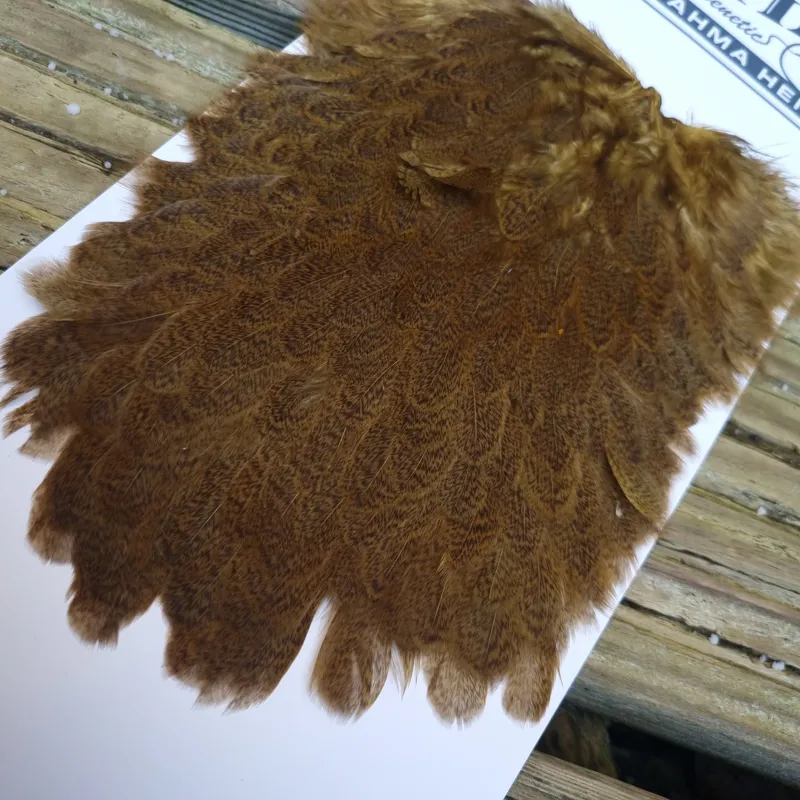 Whiting Brahma Hen Saddle in Golden Olive-2