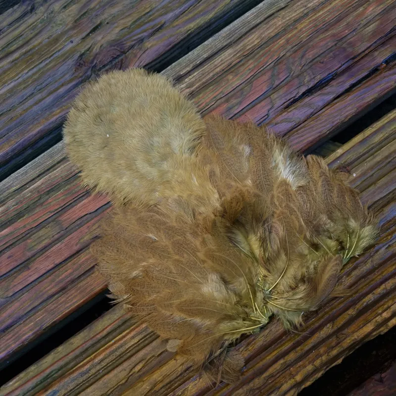 Whiting Brahma Hen Soft Hackle with Chickabou in Mottled Olive A-1