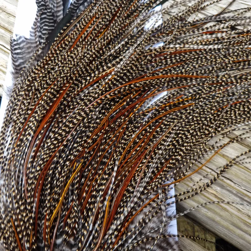 Whiting Pro-Grade Midge Rooster Saddle in CREE C CREE Splashed with Furnace Approx Tying Sizes Few14/16/18/20 and a Few going Smaller-6