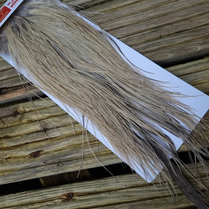 Whiting Pro-Grade Midge Rooster Saddle in Natural Dun/ Champagne Natural Blue Dun Badger/Natural Dun Badger C Tying Approx 14 16 18 20 24 and  a out of sight-3