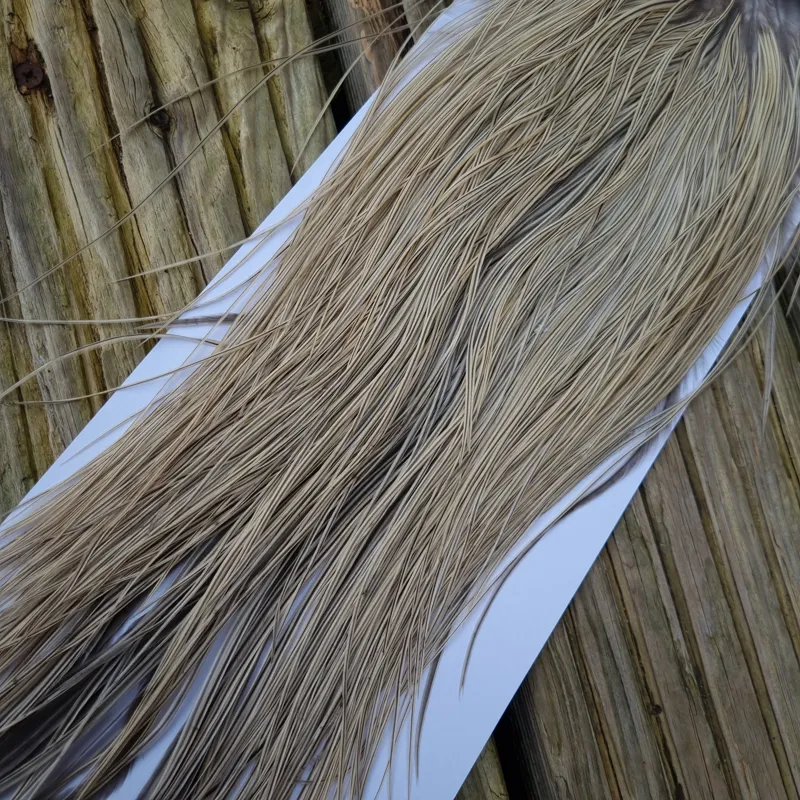 Whiting Pro-Grade Midge Rooster Saddle in Natural Dun/ Champagne Natural Blue Dun Badger/Natural Dun Badger C Tying Approx 14 16 18 20 24 and  a out of sight-6