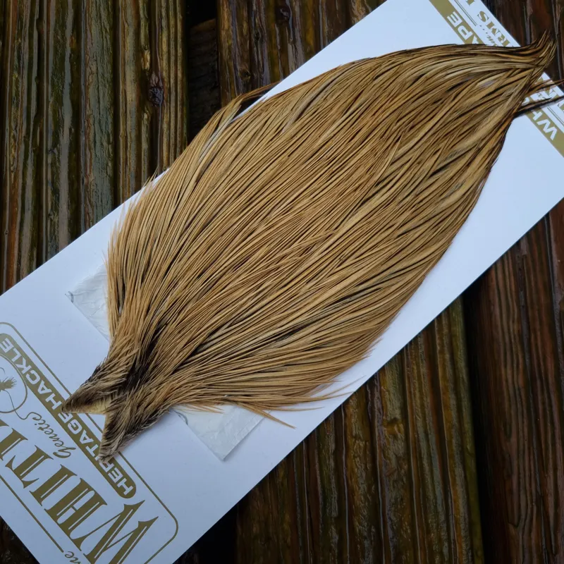 Whiting Heritage Hackles Rooster Cape in Mixed Colours C Golden Badger-4