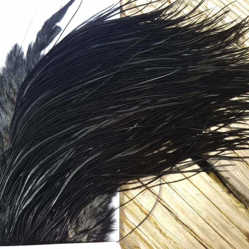 Whiting Pro-Grade Midge Rooster Saddle in Black C Approx Tying Sizes 14/16/18 with a few going smaller-4
