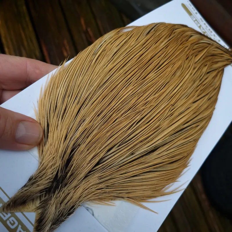 Whiting Heritage Hackles Rooster Cape in Mixed Colours C Golden Badger-5