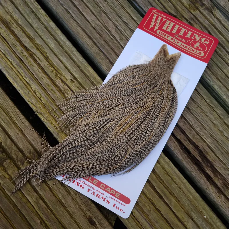 Whiting Commercial Grade Dry Fly Cape in GRIZZLY VARIANT A-2