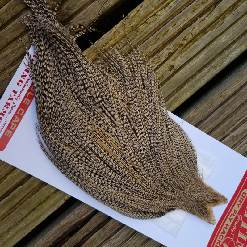 Whiting Commercial Grade Dry Fly Cape in GRIZZLY VARIANT A-3