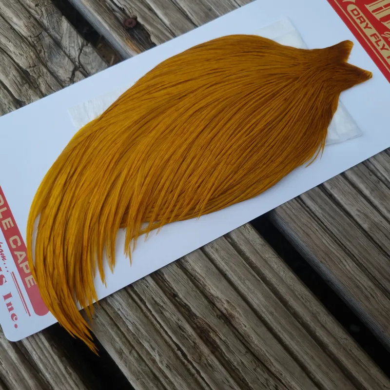 Whiting Commercial Grade Dry Fly Cape in White dyed COPPER OLIVE B-5