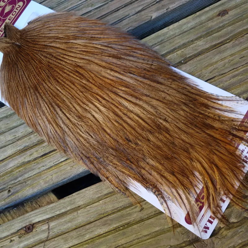 Whiting Coq de Leon Rooster Cape in Ginger Pardo A-4