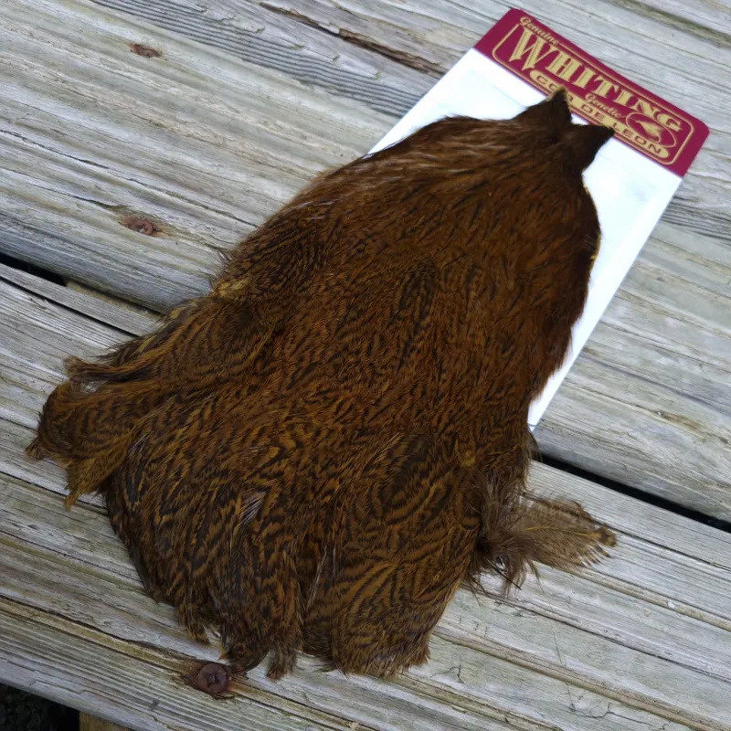 Whiting Coq de Leon Hen Cape in Speckled Golden Olive