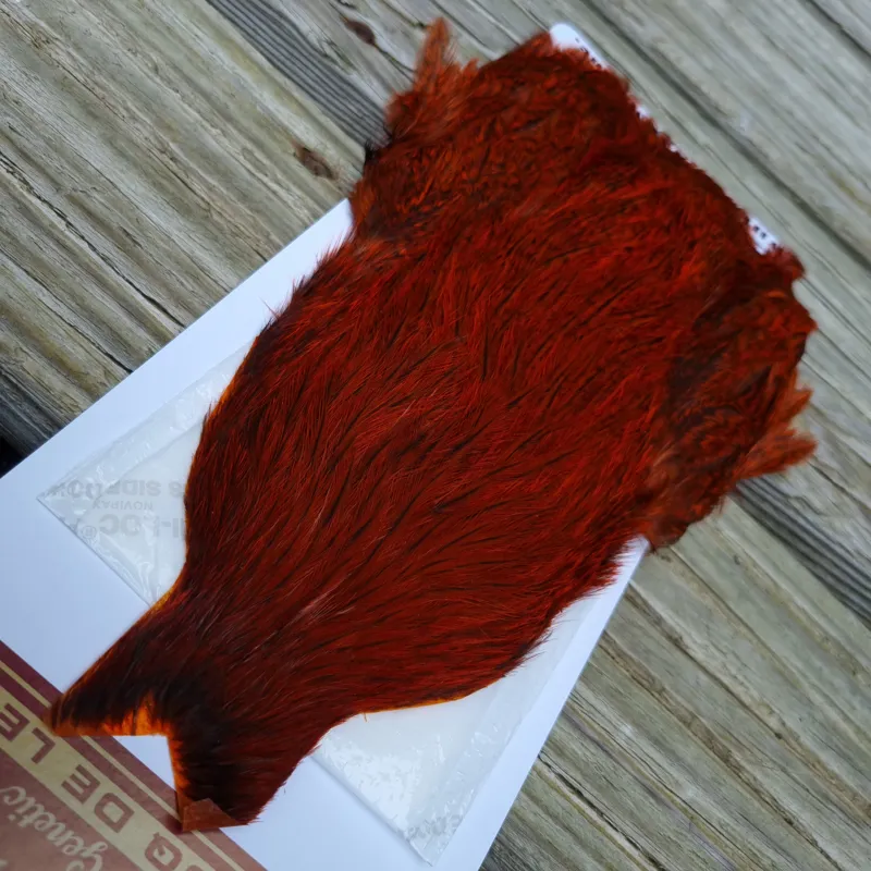 Whiting Coq de Leon Hen Cape in Speckled Orange-3