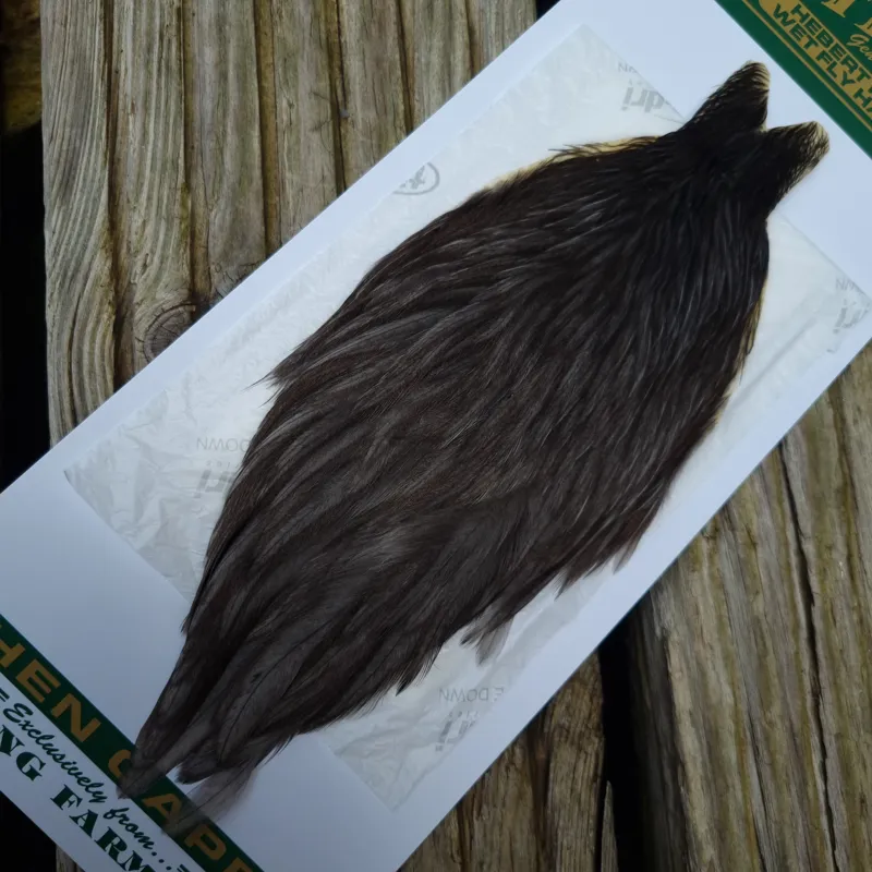 Whiting Hebert Miner Hen Cape in Dark Gray Dun A-2