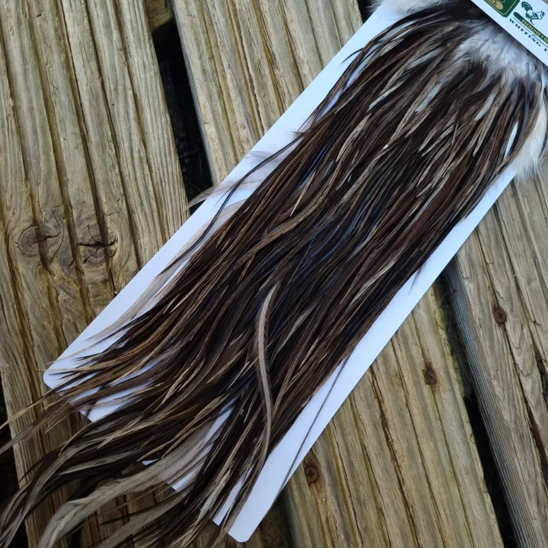 Whiting Hebert Miner Pro-Grade Dry Fly Rooster Saddle in Dark Gray Dun B Slate Gray to VERY Dark Gray Tying Approx 10 12 odd 14-1