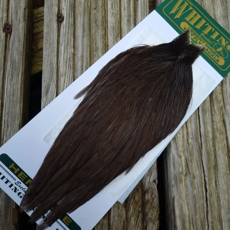 Whiting Hebert Miner Hen Cape in Dark Gray Dun C-1