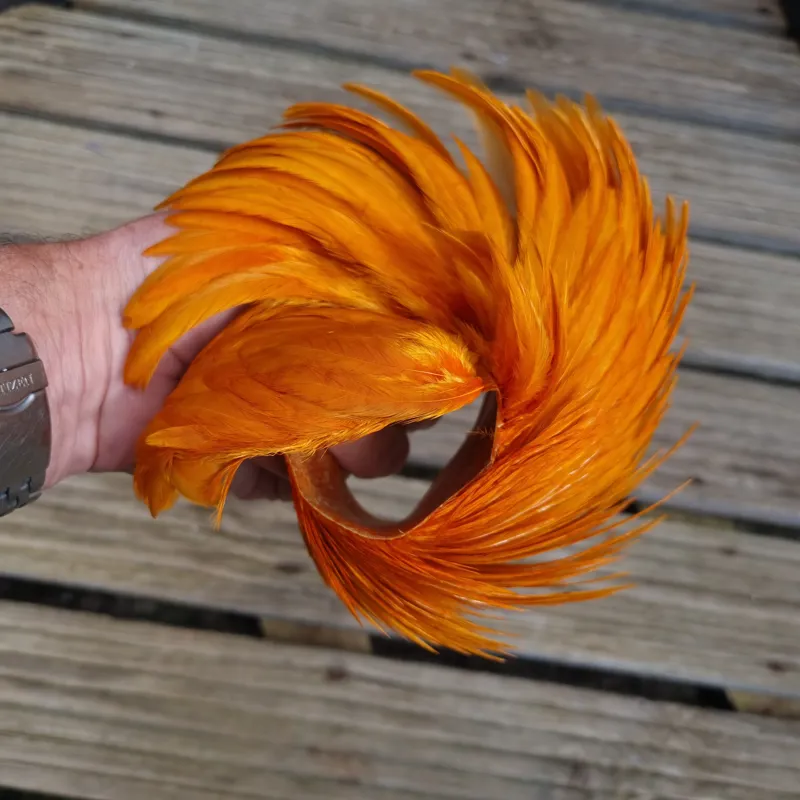 Whiting Exclusive WET Fly Hen Cape in Burnt Orange-3