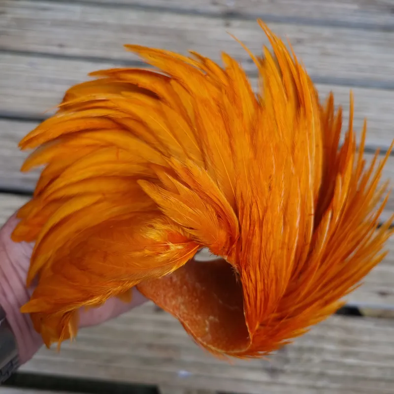 Whiting Exclusive WET Fly Hen Cape in Burnt Orange-1