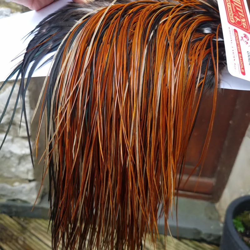 Whiting Pro-Grade Midge Rooster Saddle in Furnace A Tying Approx 14/16/18/20 AND A FEW GOING SMALLER-2