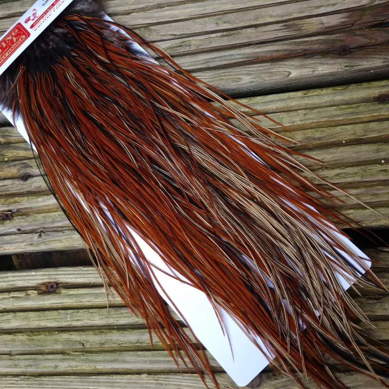 Whiting Pro-Grade Midge Rooster Saddle in Furnace B Tying Approx  Few12 and stuffed with 14 16 18 AND A FEW GOING SMALLER-1