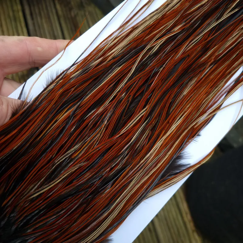 Whiting Pro-Grade Midge Rooster Saddle in Furnace B Tying Approx  Few12 and stuffed with 14 16 18 AND A FEW GOING SMALLER-5