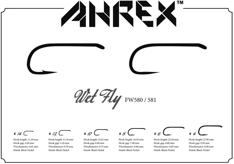 Ahrex FW580 Wet Fly Barbed Hook-1