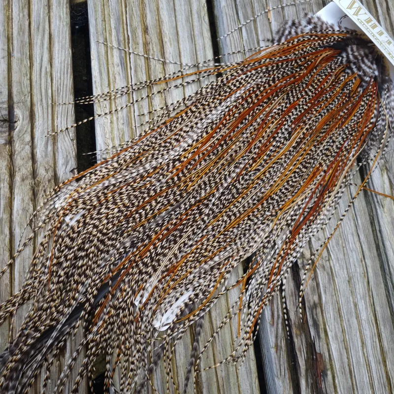Whiting Heritage Hackles Rooster Saddle in Mixed Colours G CREE/Grizzly/Furnace/Greenwell's Tying Approx 12/14 with the odd 16-5