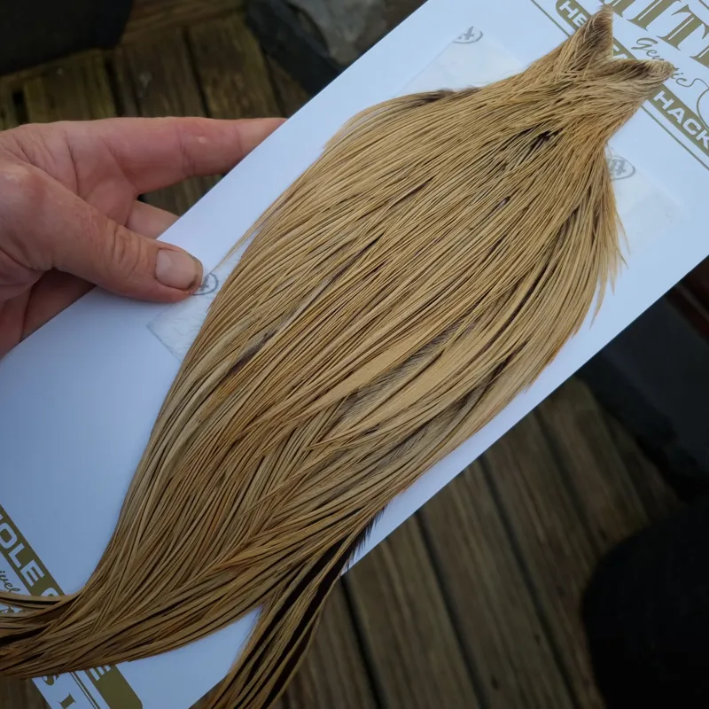 Whiting Heritage Hackles Rooster Cape in Mixed Colours C Golden Badger-2