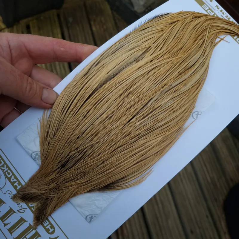 Whiting Heritage Hackles Rooster Cape in Mixed Colours C Golden Badger-1