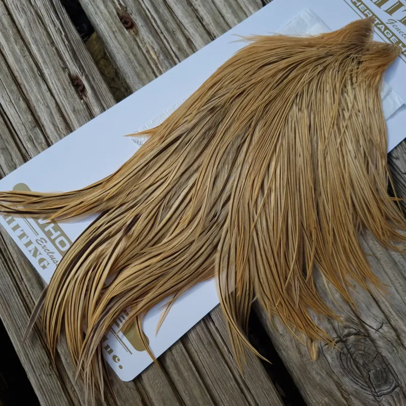 Whiting Heritage Hackles Rooster Cape in Mixed Colours D Golden Badger-6