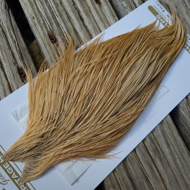Whiting Heritage Hackles Rooster Cape in Mixed Colours D Golden Badger-9