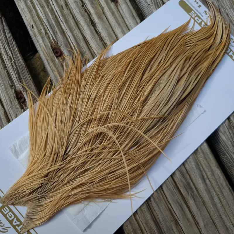 Whiting Heritage Hackles Rooster Cape in Mixed Colours D Golden Badger-11