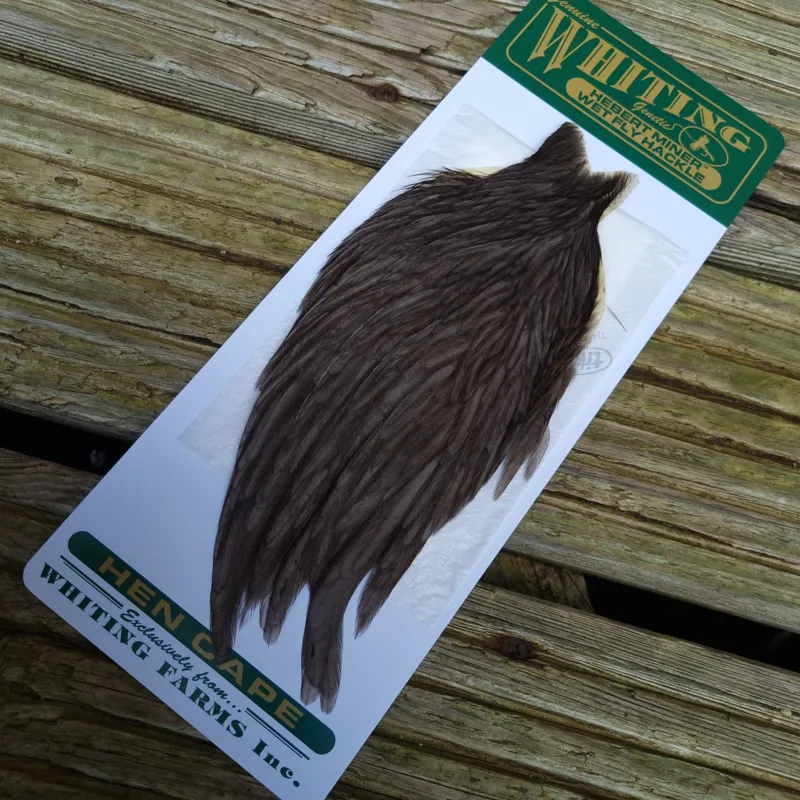 Whiting Hebert Miner Hen Cape in Dark Gray Dun-2