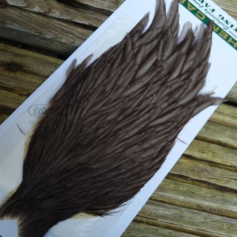 Whiting Hebert Miner Hen Cape in Dark Gray Dun-1