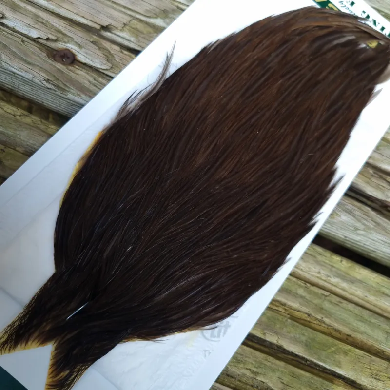 Whiting Hebert Miner Hen Cape in Dark Brown Dun-1