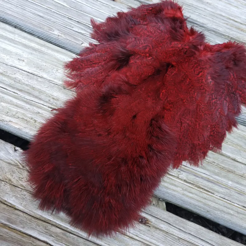 Whiting Coq de Leon Hen Soft Hackle with Chickabou in Speckled Red-1