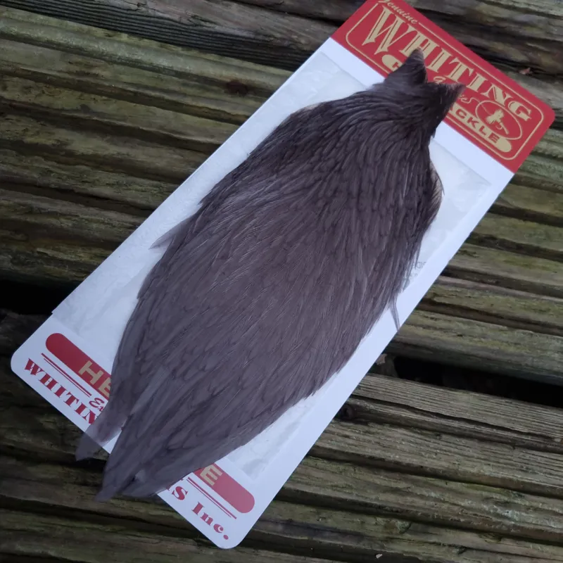 Whiting Hen Cape in White Dyed Medium Dun A