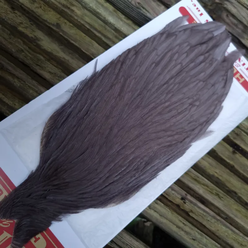 Whiting Hen Cape in White Dyed Medium Dun A-3