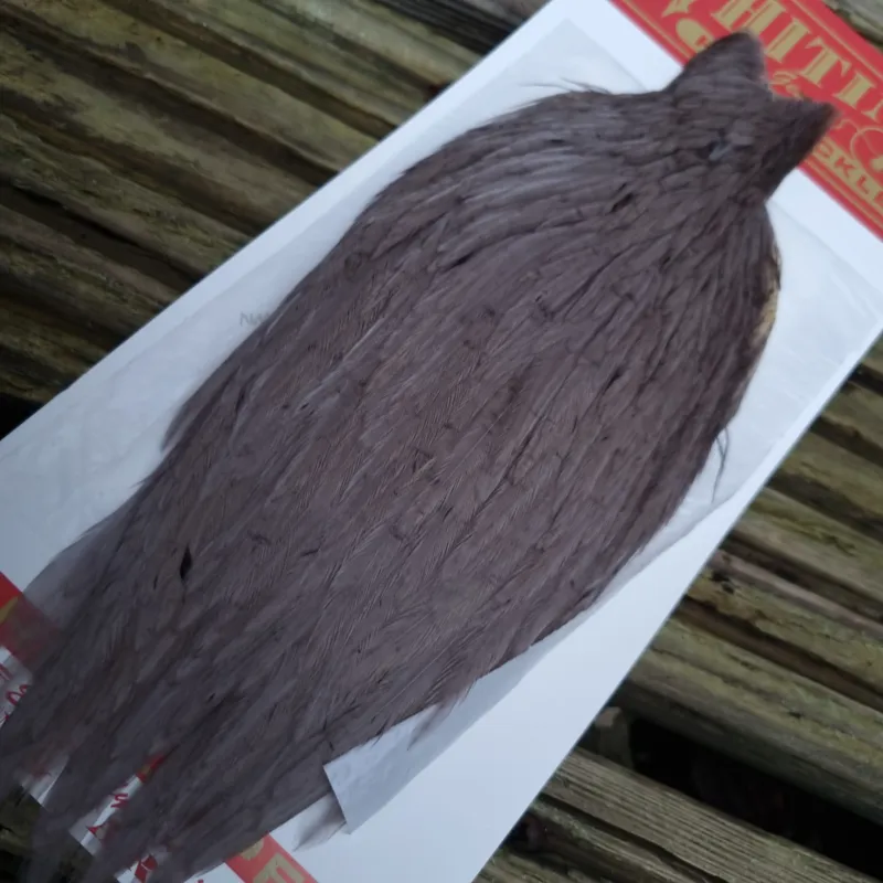 Whiting Hen Cape in White Dyed Medium Dun C-4