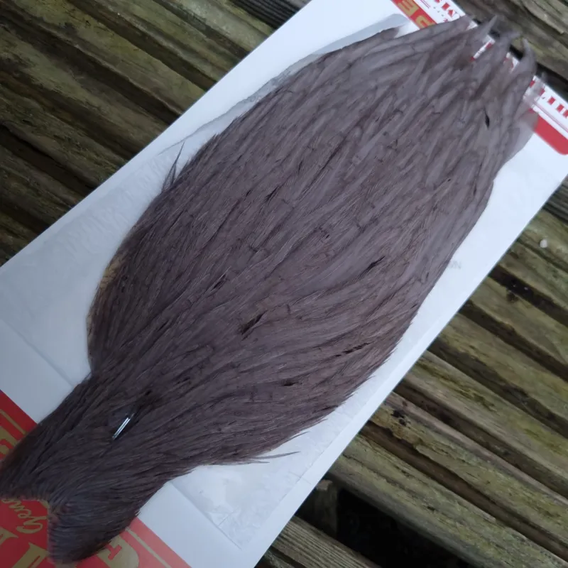 Whiting Hen Cape in White Dyed Medium Dun C-1