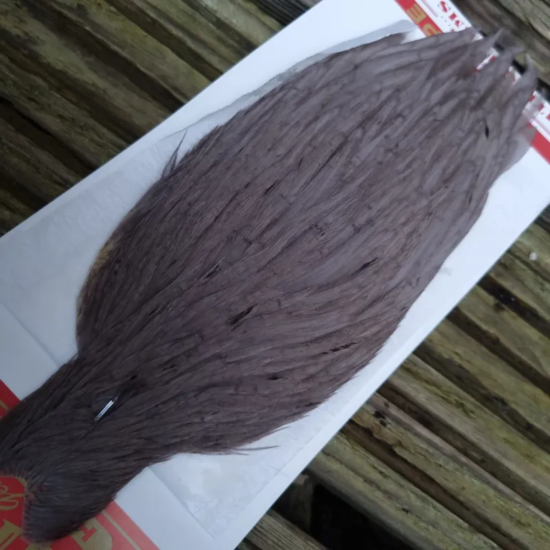 Whiting Hen Cape in White Dyed Medium Dun C-3