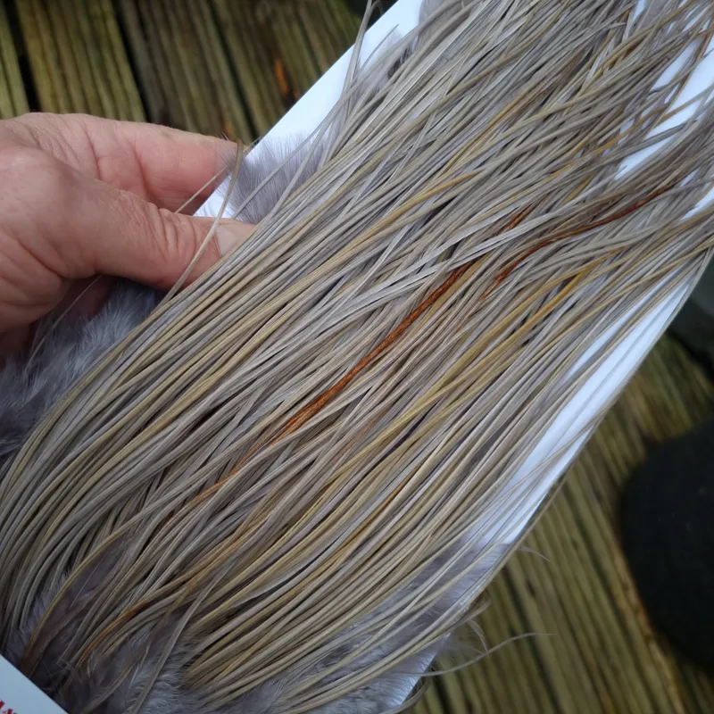 Whiting Pro-Grade Midge Rooster Saddle in Medium Dun A Approx tying sizes  14/16/18/20/22/24 and out of sight-2