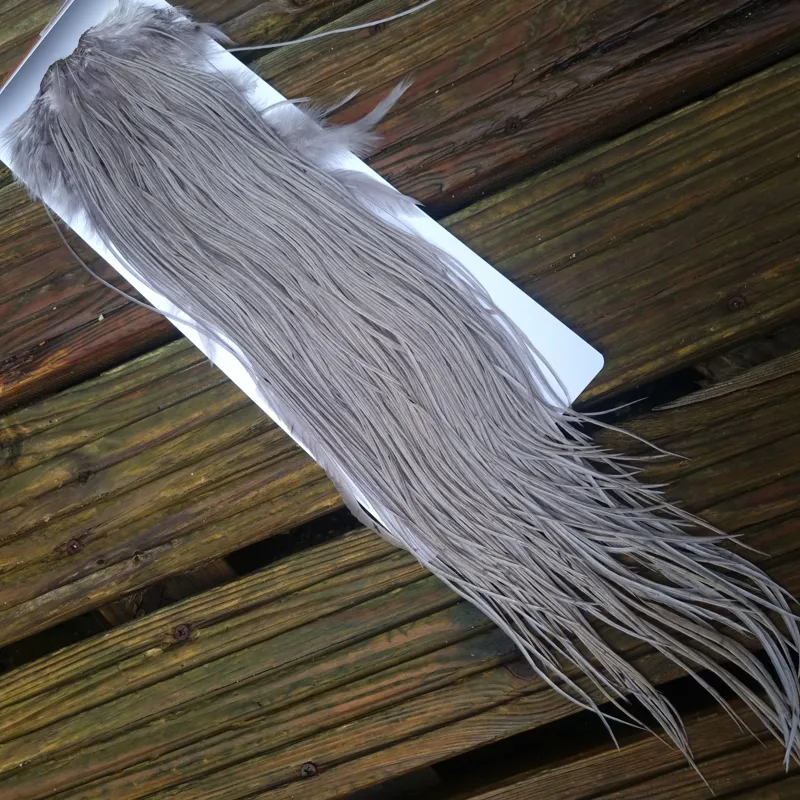 Whiting PRO-GRADE Dry Fly Rooster Saddle in Medium Dun A Approx Tying Sizes 12 14 some 16-1