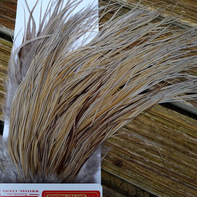 Whiting Pro-Grade Midge Rooster Saddle in Medium Dun A Approx tying sizes  14/16/18 and a few going smaller-4