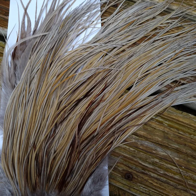 Whiting Pro-Grade Midge Rooster Saddle in Medium Dun A Approx tying sizes  14/16/18 and a few going smaller