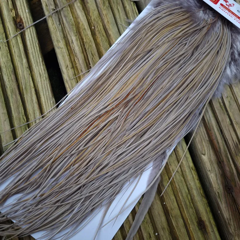 Whiting Pro-Grade Midge Rooster Saddle in Medium Dun A Approx tying sizes  14/16/18/20/22/24 and out of sight-4