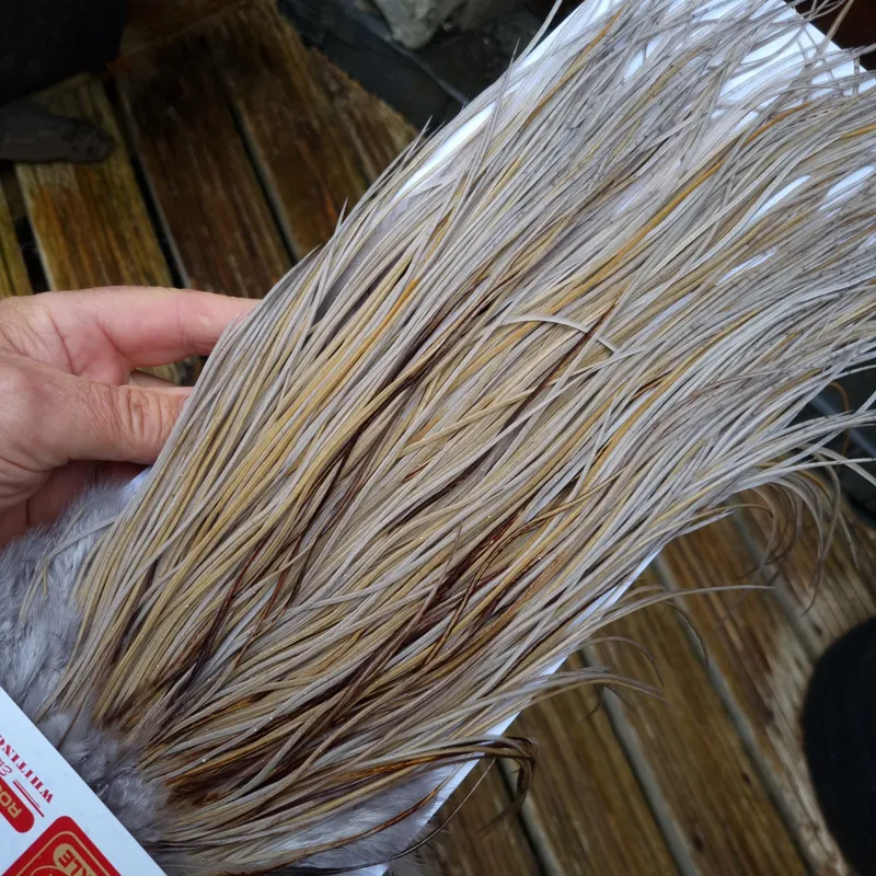 Whiting Pro-Grade Midge Rooster Saddle in Medium Dun A Approx tying sizes  14/16/18 and a few going smaller-2