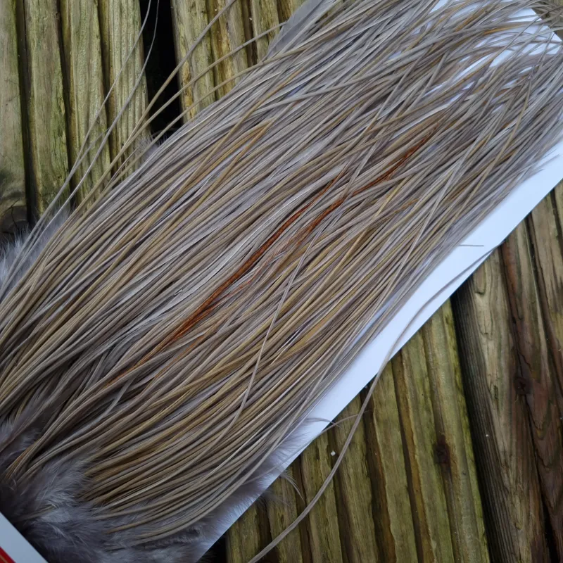 Whiting Pro-Grade Midge Rooster Saddle in Medium Dun A Approx tying sizes  14/16/18/20/22/24 and out of sight-7