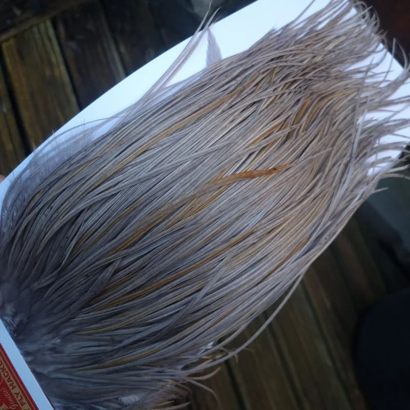 Whiting PRO-GRADE Dry Fly Rooster Saddle in Medium Dun B Approx Tying Sizes 12 14 16-2