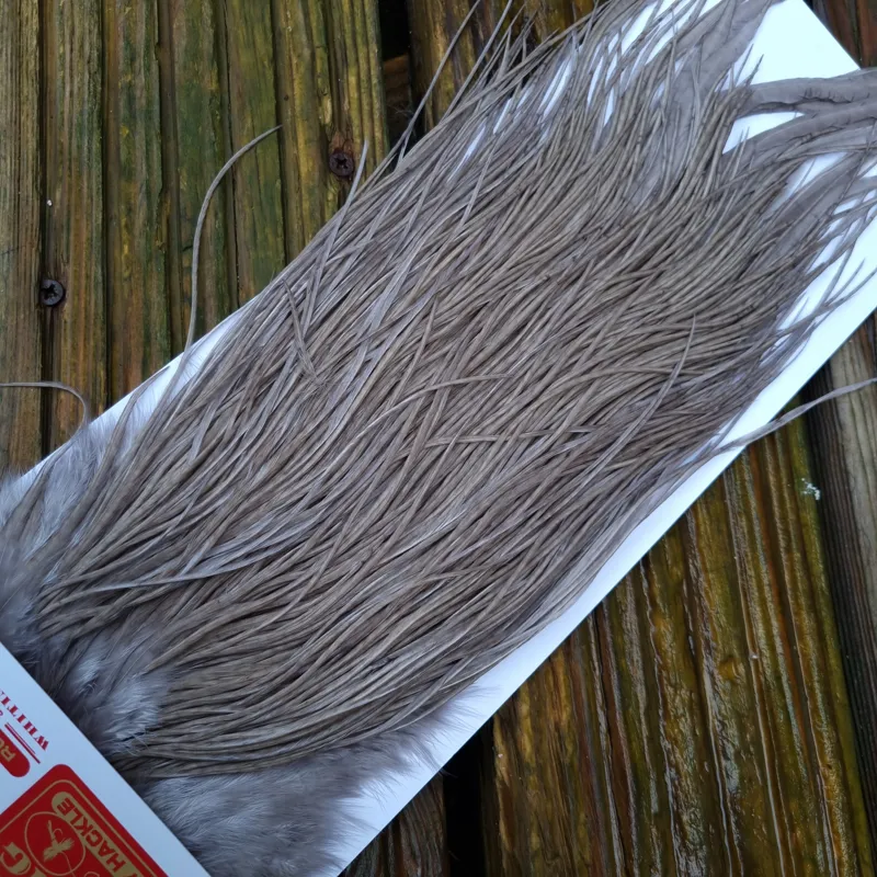 Whiting PRO-GRADE Dry Fly Rooster Saddle in Medium Dun B Approx Tying Sizes 12 14 16